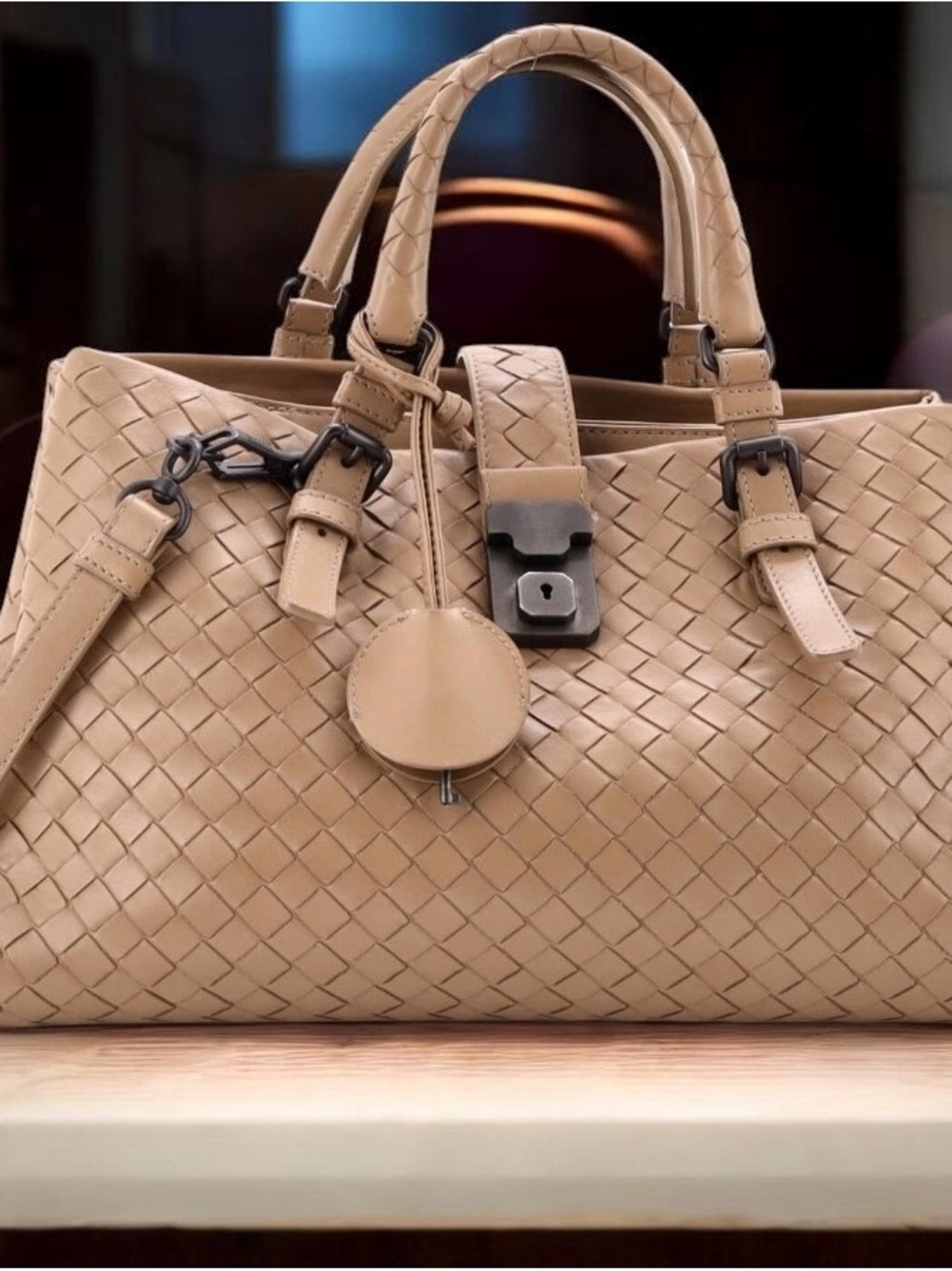 Bottega Veneta Roma Intrecciato Napa Leather Bag